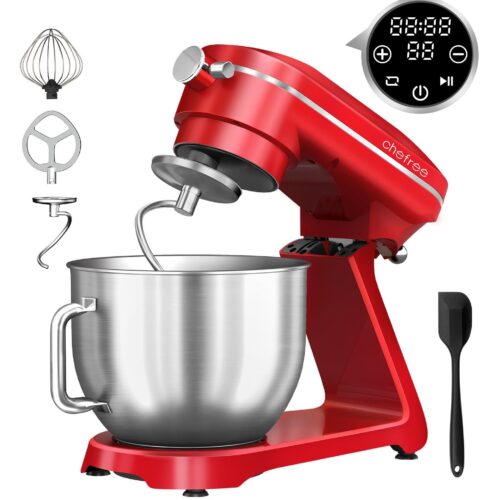 Chefree M500C – Procesador de alimentos – Pantalla táctil – 1800W – 7 L – 10 velocidades – Rojo