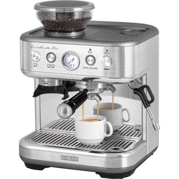 Cafetera espresso - SES 6010SS - 15 bares - Molinillo de café - 250 g de granos - Acero inoxidable - Imagen de 4