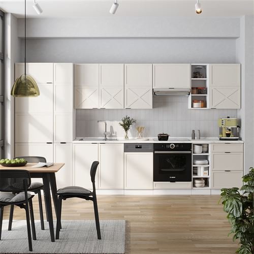 Vicco Cuisine Fame-Line, Gris Beige/Blanco, 355 cm, PT Antracita - Imagen de 3