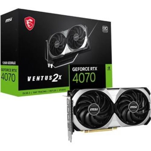 Tarjeta gráfica – MSI GeForce RTX 4070 Ventus 2X 12G OC – GDDR6X 12 GB