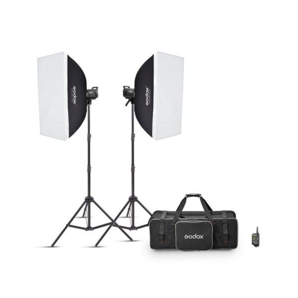Kit de flash de estudio Godox MS300V-F en blanco y negro 2 - Imagen de 2