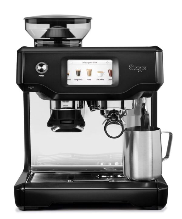 Cafetera espresso Sage The Barista Touch SES880BST4EEU1 de 1680 W, color negro y plateado