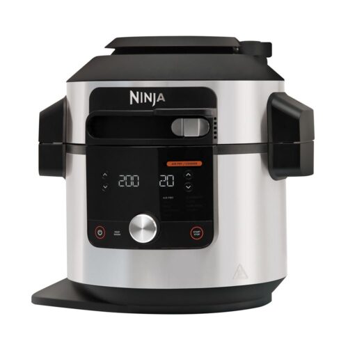Multicocina Ninja SmartLid 12 en 1 Foodi MAX OL650EU de 1760 W, color negro y plateado