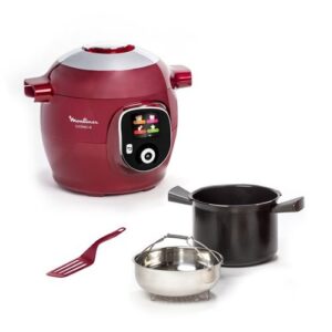Moulinex Cookeo+ YY5118FB - Multicocina inteligente de alta presión (1600 W), color rojo
